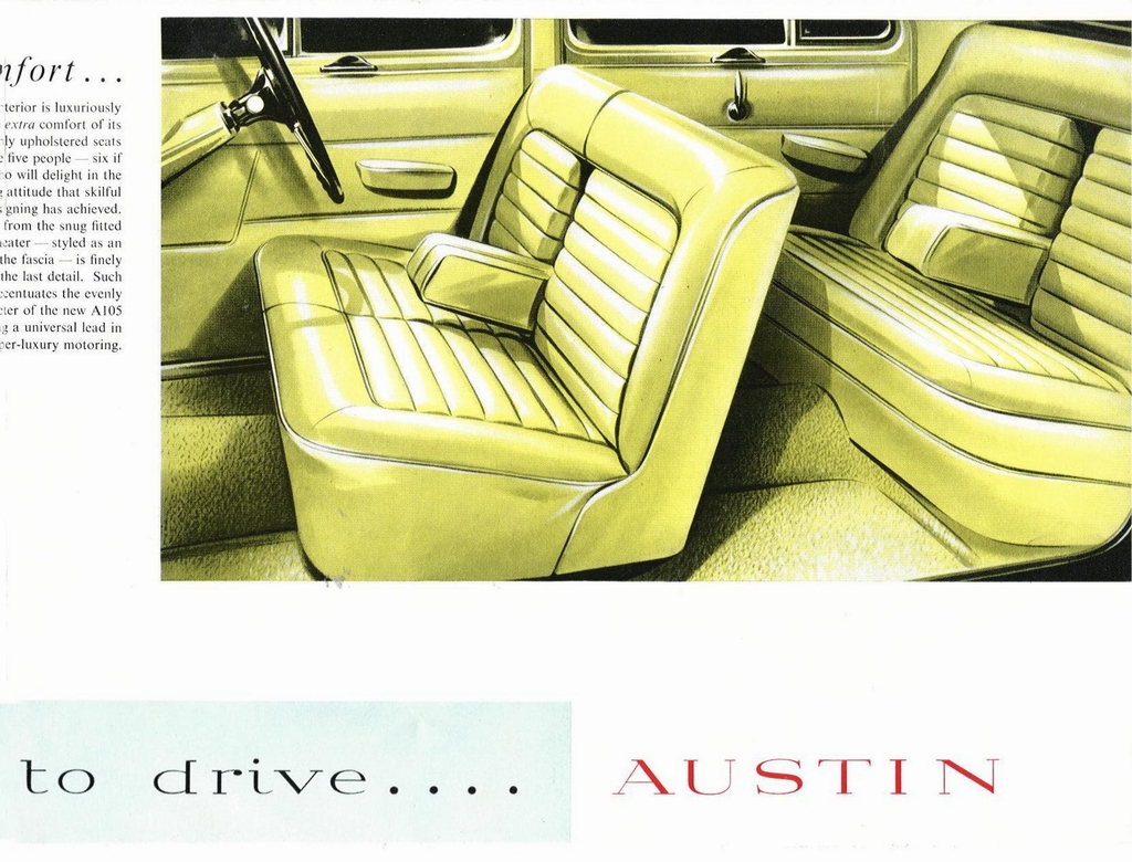 1956 Austin A105 Sedan and A302 Estate Brochure Page 3